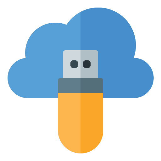 servizio cloud Berkahicon Flat icona