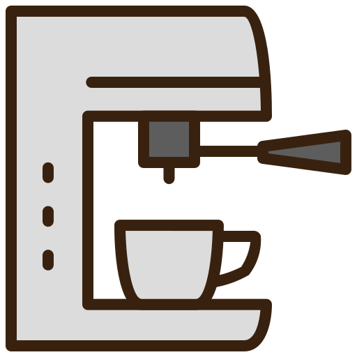 macchina per il caffè Berkahicon Lineal Color icona