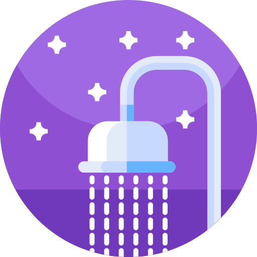 Shower Geometric Flat Circular Flat icon