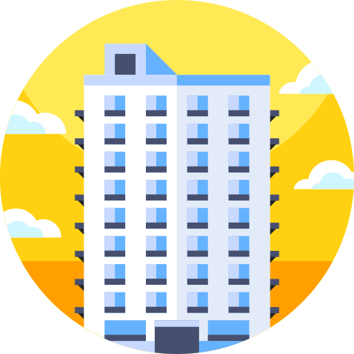 ホテル Geometric Flat Circular Flat icon