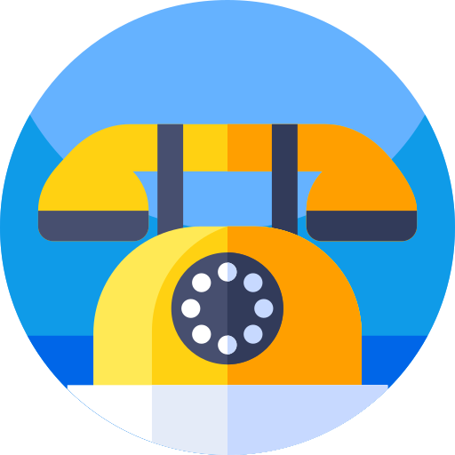 Telephone Geometric Flat Circular Flat icon