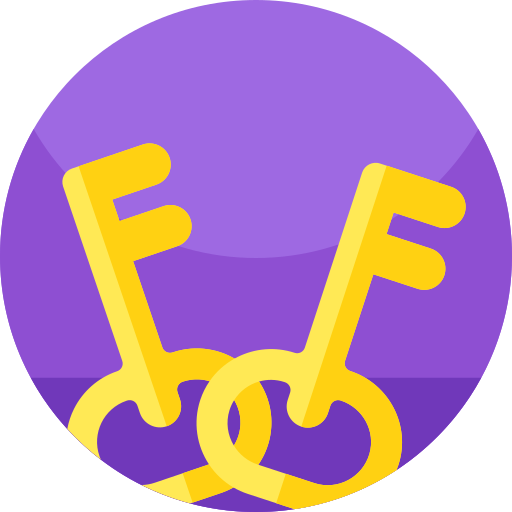 키 Geometric Flat Circular Flat icon