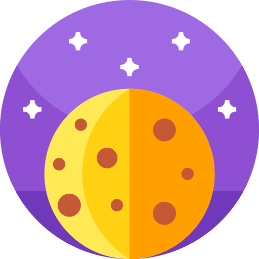 Moon Geometric Flat Circular Flat icon