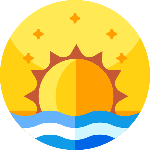 Sunset Geometric Flat Circular Flat icon