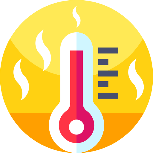 temperatura Geometric Flat Circular Flat icono