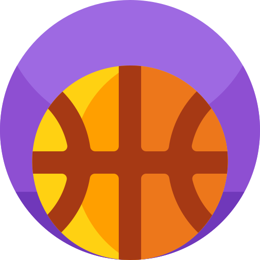 pallacanestro Geometric Flat Circular Flat icona