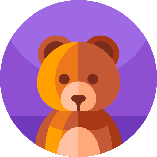 Teddy bear Geometric Flat Circular Flat icon