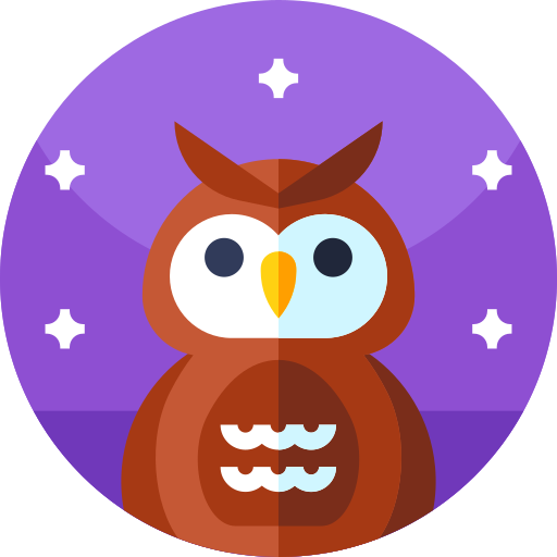 Owl Geometric Flat Circular Flat icon