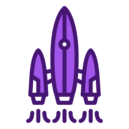 fusée Berkahicon Lineal Color Icône