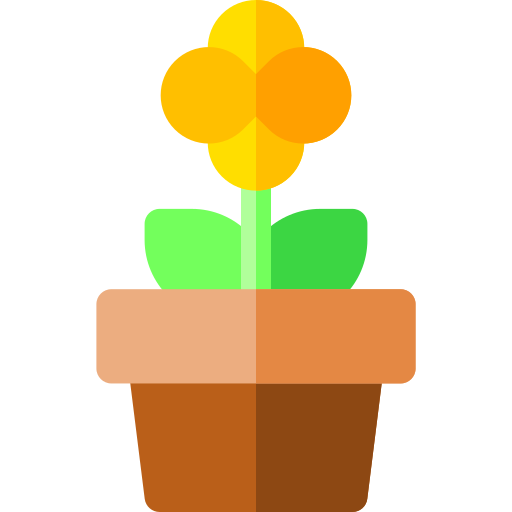 vaso di fiori Basic Rounded Flat icona