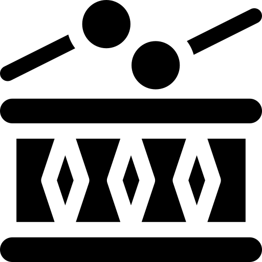 batterista Basic Rounded Filled icona