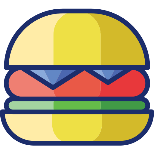 Бургер Flaticons Lineal Color иконка