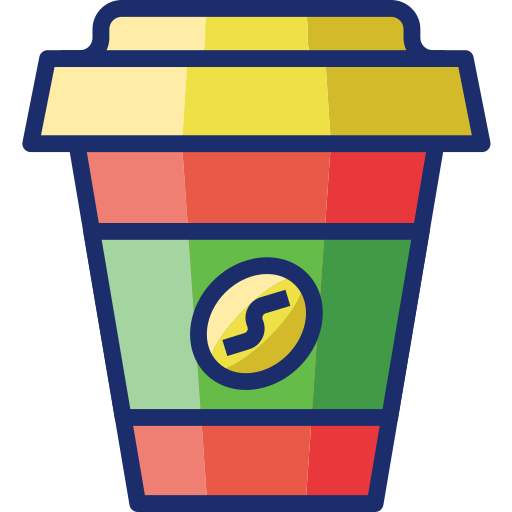 Paper cup Flaticons Lineal Color icon