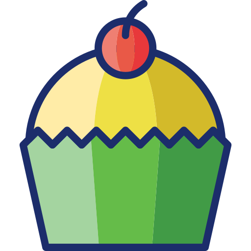 cupcake Flaticons Lineal Color icoon