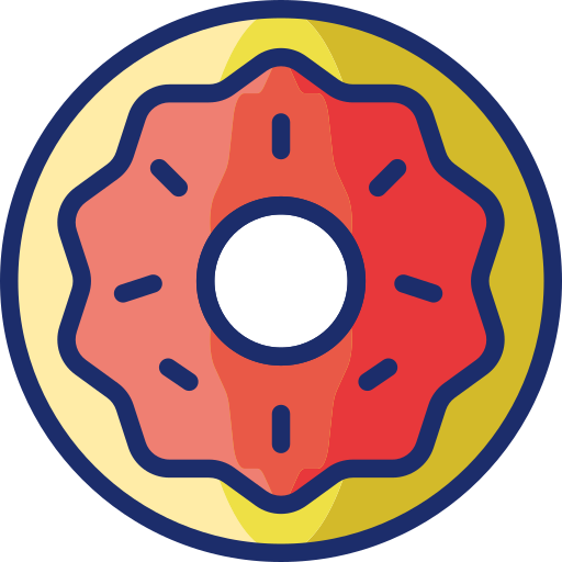 donut Flaticons Lineal Color icoon