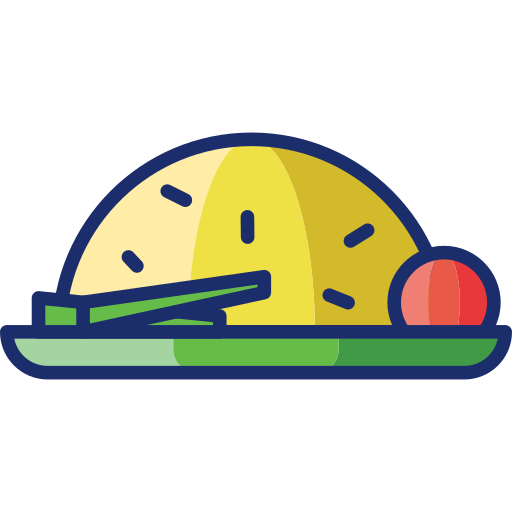 Fried rice Flaticons Lineal Color icon
