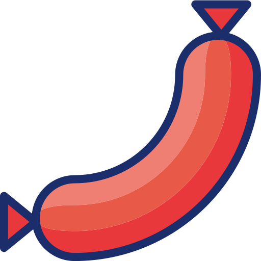 Sausage Flaticons Lineal Color icon