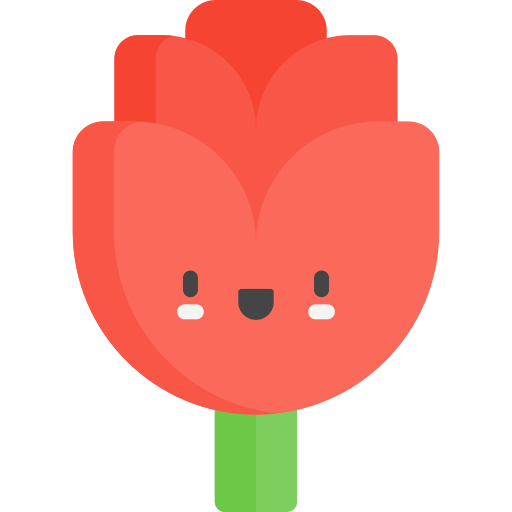 Rose Kawaii Flat icon