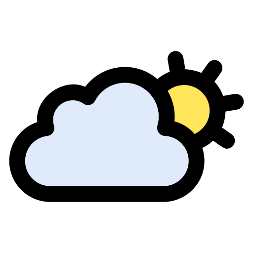 sol nublado Generic color lineal-color icono