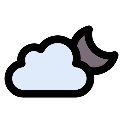 noite nublada Generic color lineal-color Ícone