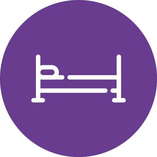 Single bed Generic color fill icon