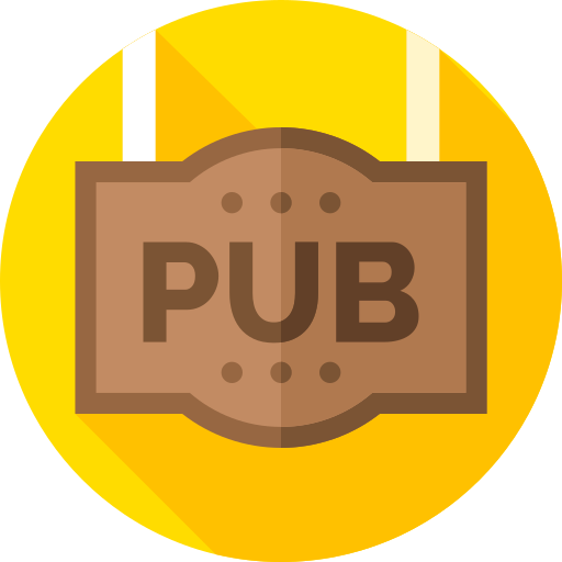 Pub Flat Circular Flat icon