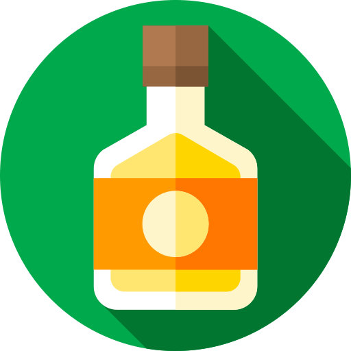whisky Flat Circular Flat ikona