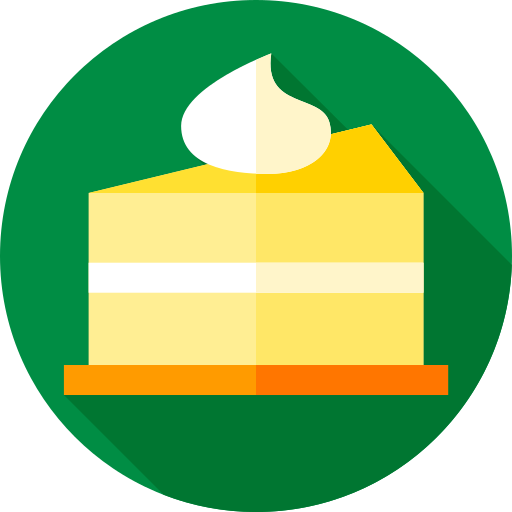 Cheesecake Flat Circular Flat icon
