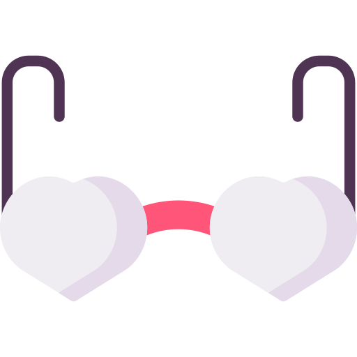 gafas de corazón Special Flat icono