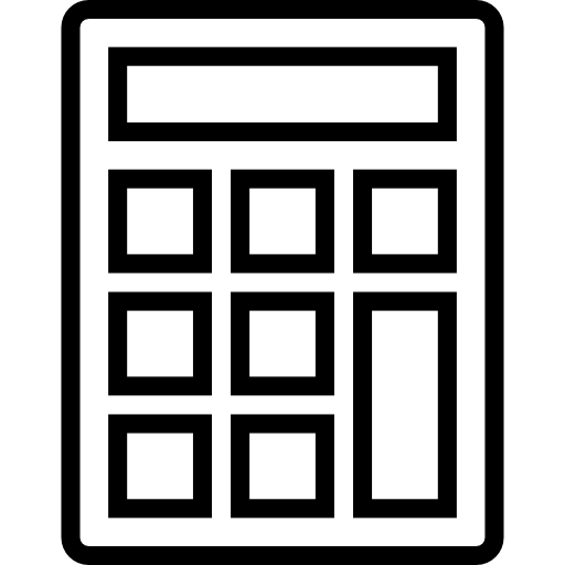 Calculator Basic Miscellany Lineal icon