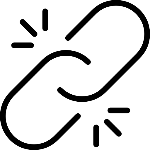 zepsuty link Basic Miscellany Lineal ikona