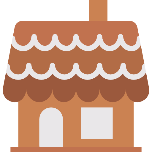 Gingerbread house Basic Miscellany Flat icon