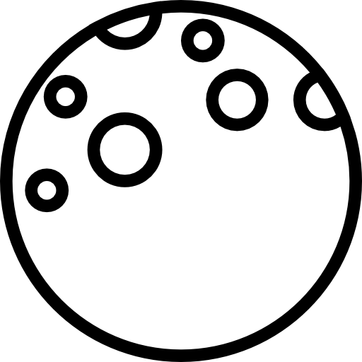 luna piena Basic Miscellany Lineal icona