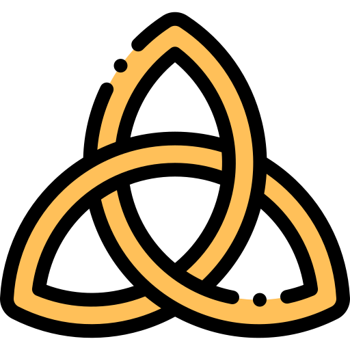 triquetra Detailed Rounded Lineal color ikona