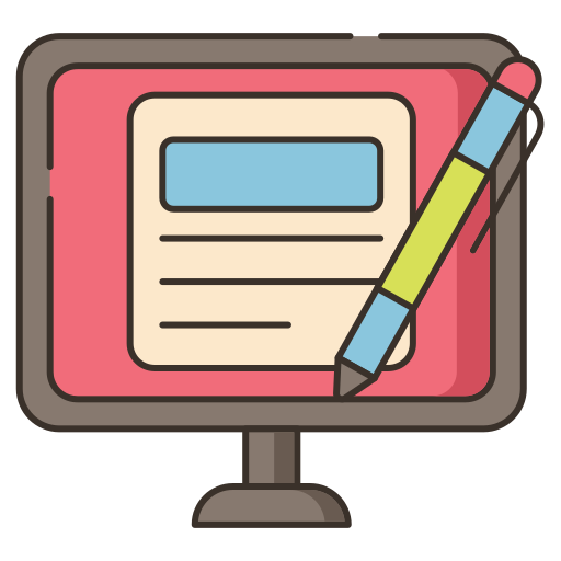 Blogging Flaticons Lineal Color icon
