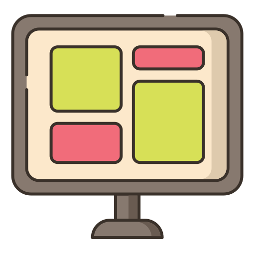 웹 개발 Flaticons Lineal Color icon