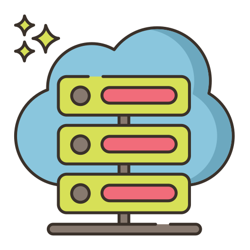 cloud-server Flaticons Lineal Color icon