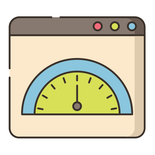 Speedometer Flaticons Lineal Color icon