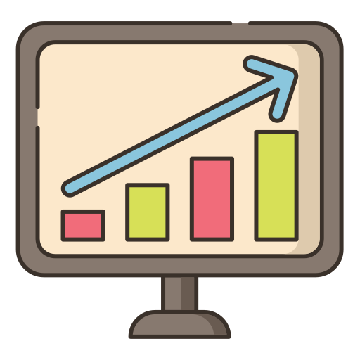 statistiken Flaticons Lineal Color icon
