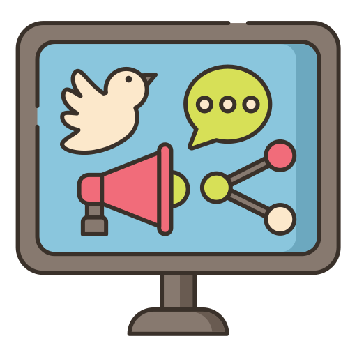 sociale media Flaticons Lineal Color icoon