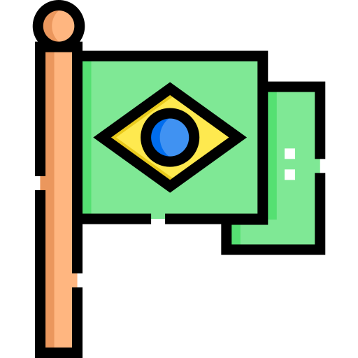 brésil Detailed Straight Lineal color Icône