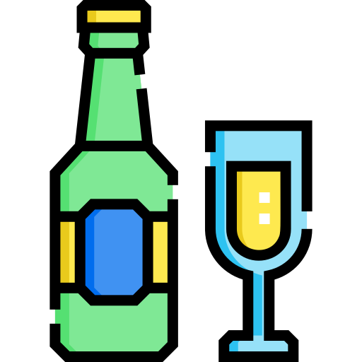 bebida Detailed Straight Lineal color icono
