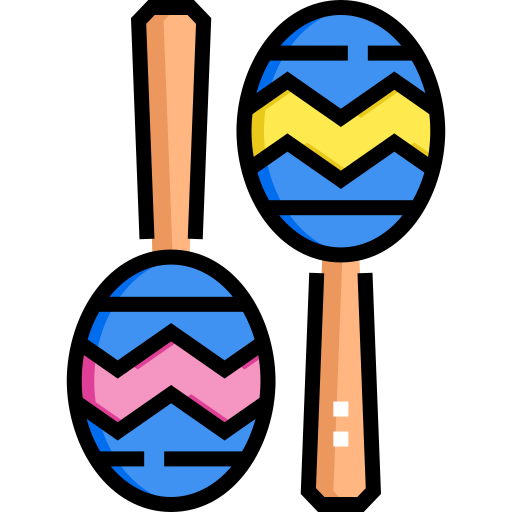 maracas Detailed Straight Lineal color icon