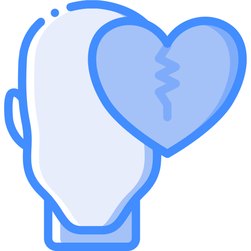 gebroken hart Basic Miscellany Blue icoon