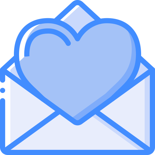 list miłosny Basic Miscellany Blue ikona