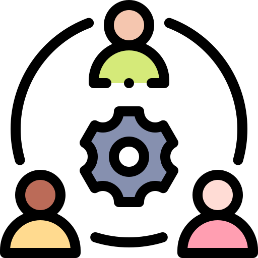 협력 Detailed Rounded Lineal color icon
