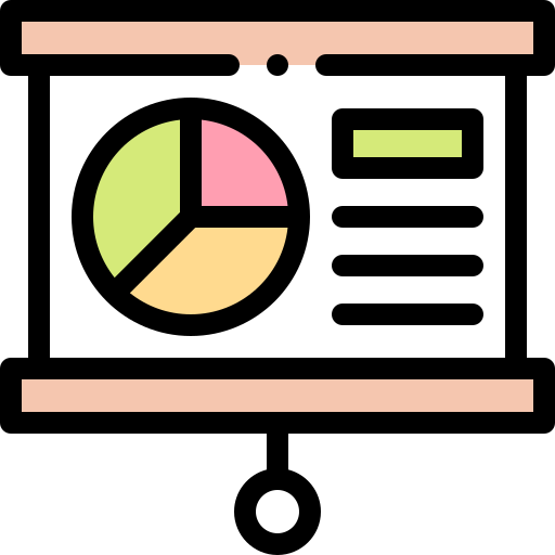 Presentation Detailed Rounded Lineal color icon