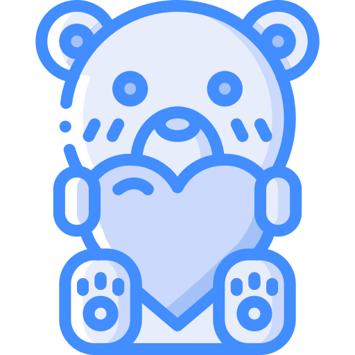 urso teddy Basic Miscellany Blue Ícone