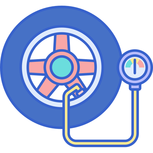 pression des pneus Flaticons Lineal Color Icône