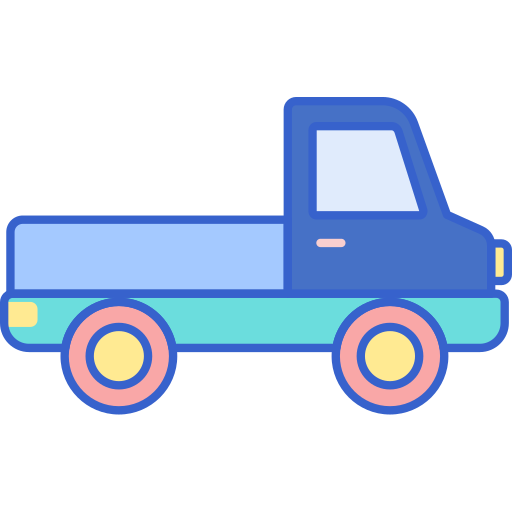 camion pick-up Flaticons Lineal Color icona